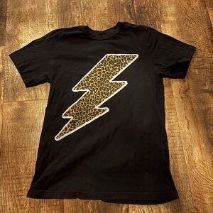 Leopard Print Lightning Bolt Womens t-Shirt